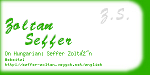 zoltan seffer business card
